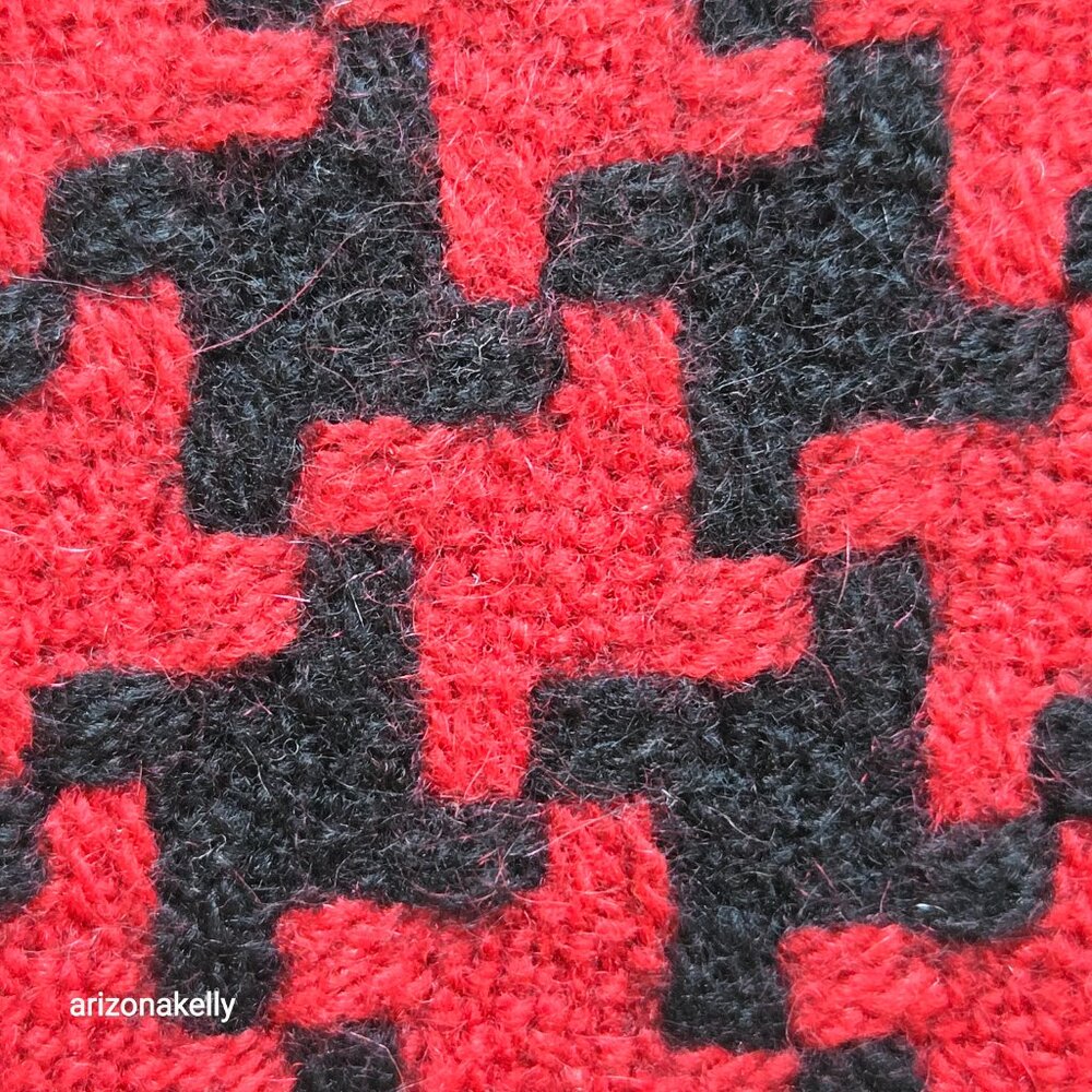 Charter Club Cashmere Houndstooth Scarf Black and Red - Picture 8 of 10